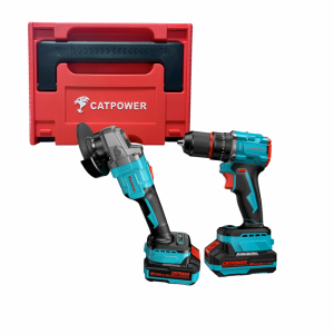 Catpower E1030 Kömürsüz Taşlama Makinası ve Darbeli Matkap Seti 20V 2x Akülü