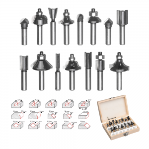 Einhell 15 Parça Orijinal Ahşap Freze Uç Seti 8mm