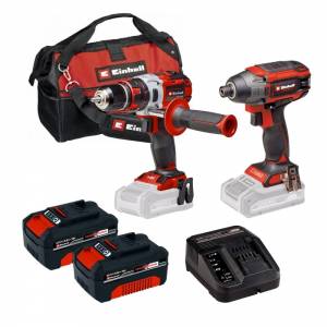 Einhell 2li Kömürsüz Motor Torklu ve Mandrenli Matkap Seti 2x4,0Ah