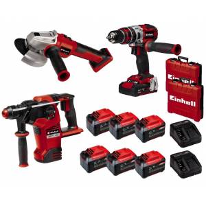 Einhell Kit Q Mega 36V Kırıcı Delici Matkap ve Taşlama Seti 8Akü