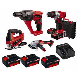 Einhell Kit14 4 Parça Akülü Makina Seti Taşlama Matkap Dekupaj 