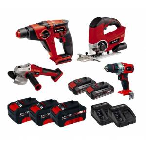 Einhell Kit144 4 Parça Akülü Makina Seti Taşlama Dekupaj Matkap