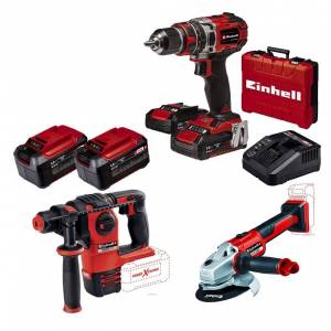 Einhell Kit2 3Lü Kömürsüz Makina Seti Hilti-Spral-Şarjlı Matkap