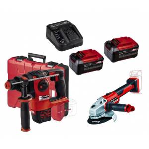 Einhell Kit3 Kömürsüz Akülü Spral Taşlama ve SDS Hilti 5,2Ah Akü