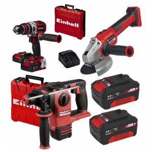 Einhell Kit7 Akülü Taşlama Kırıcı ve Darbeli Matkap Seti 18V 4Ah