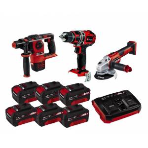 Einhell PLUS2 Kömürsüz Makina Seti Sds Hilti-Taşlama-Matkap 6 Akü